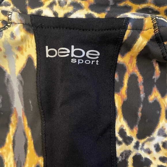 NWT! Bebe Bebe Sport Cheetah Print Funnel Jacket Zip-Up SMALL Made In USA - Picture 13 of 15